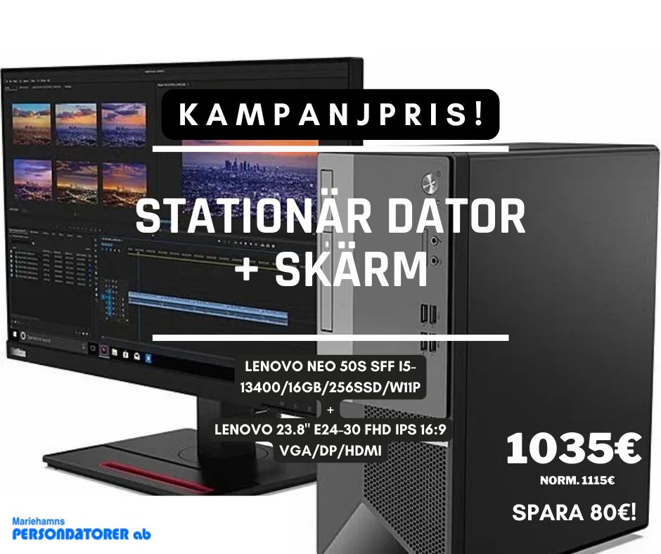 Stationär dator+skärm